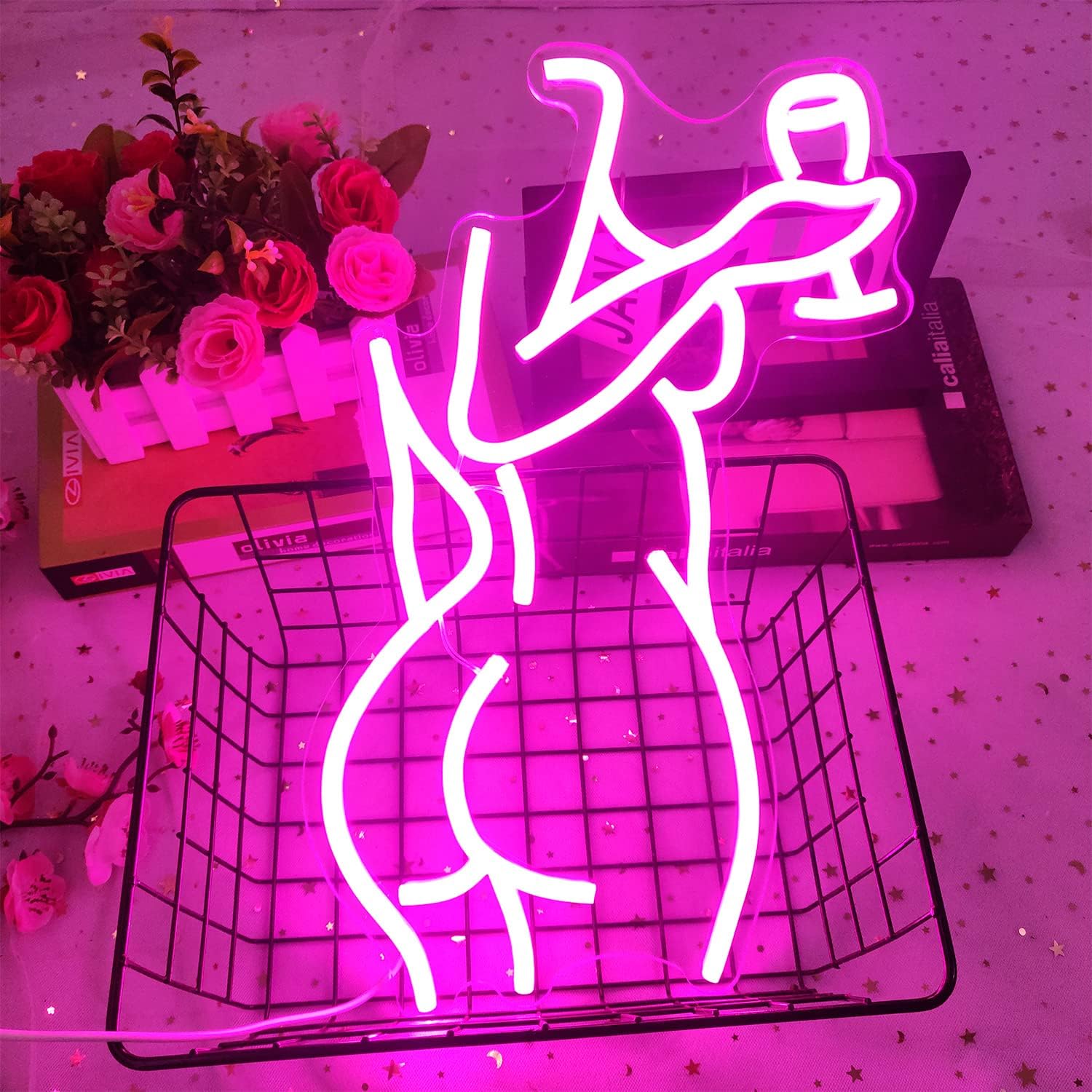 Ajoyferris Lady Back Neon Sign Dimmable Led Lady Sign Neon Woman Neon Light Sexy Lady Neon Signs for Bedroom Man Cave Bar Party Art Decor Gifts - Image 3