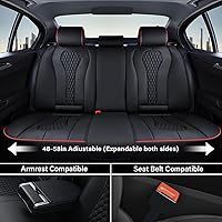 Vista 3 de Coverado Car Seat Covers Full Set, Black Seat Covers, Waterproof Car Seat Cover, Car Seat Cushion, Car Seat Covers Front Seats Back Seat Covers, Car