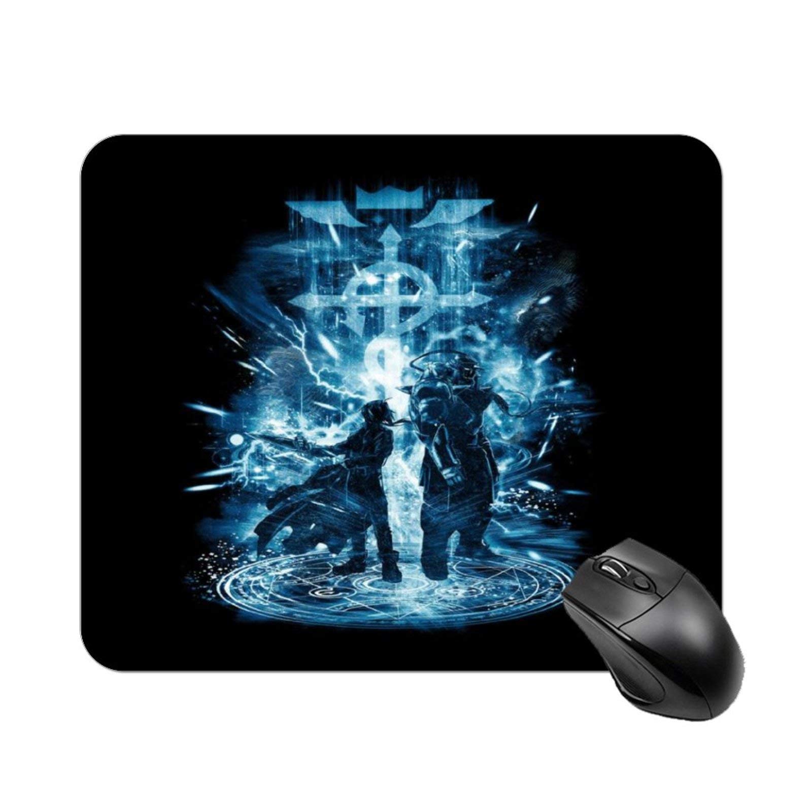The Brotherhood Storm Metal Alchemist High-Speed Non-Slip Gaming Table mat, Office Square Rubber Base Mouse pad, Customized Small Desk mat