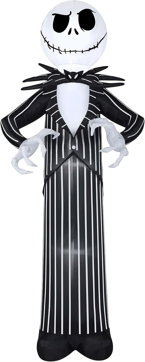 Gemmy Nightmare Before Christmas Jack Skellington 10ft Inflatable Halloween Decoration Standard