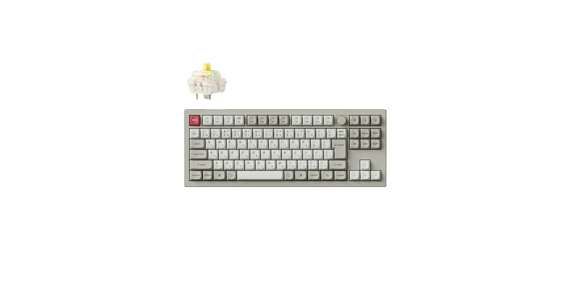 Keychron V3 MAX 日本語 レトロ メカニカルキーボード バナナ軸 Keychron V3 MAX QMK/VIA Mac日本語配列 ホットスワップ Gateron
