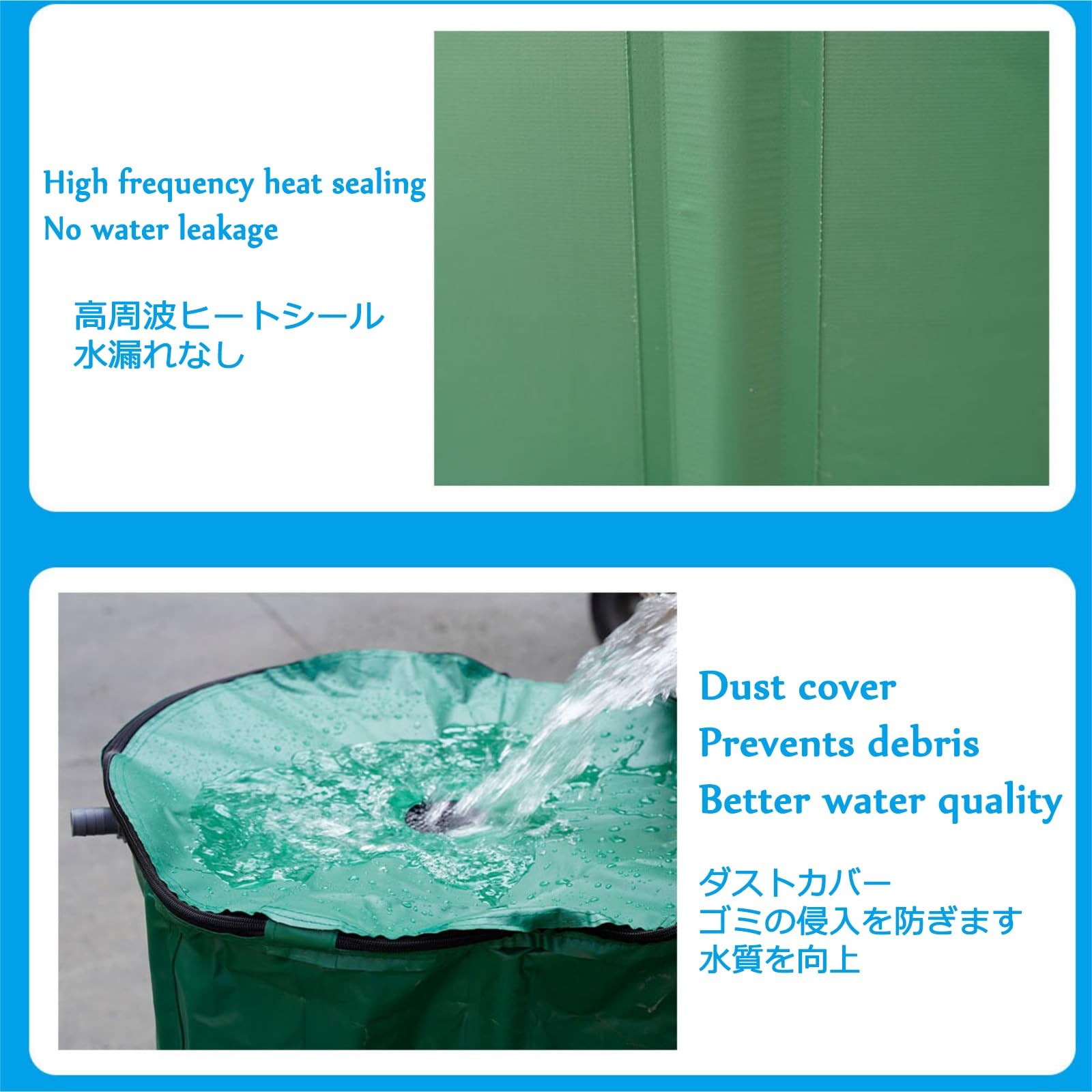 Barriles para Agua de Lluvia, Puede ser ampliamente Utilizado en Patios, terrazas, Jardines(Black,1000L)