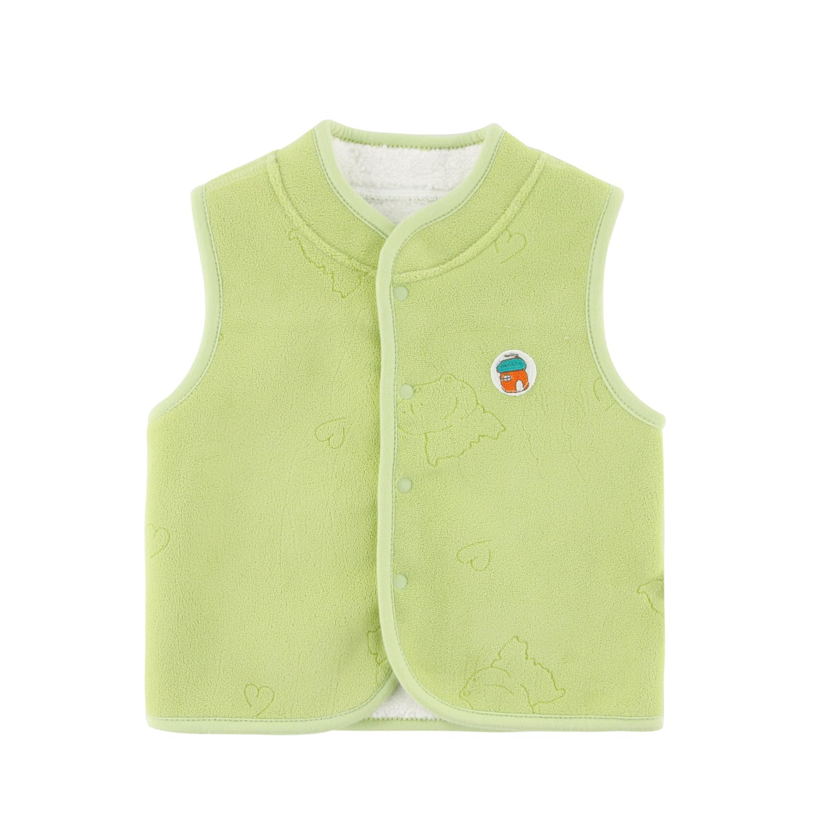POBIDOBY High Thick Baby Vest for Girls&amp;Boys, Button Down Purcotton Toddler Cardigan Girl&amp;Boys for Spring&amp;Fall&amp;Winter