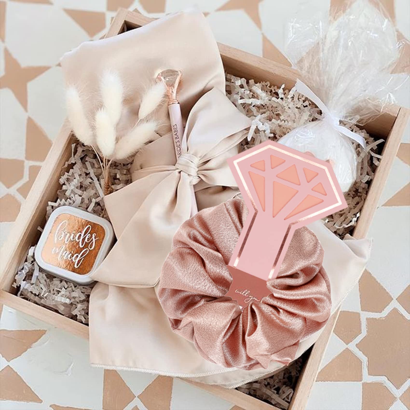 Amazon.com : 10 PACK Scrunchies for Bridesmaids, Proposal  display picture 2
