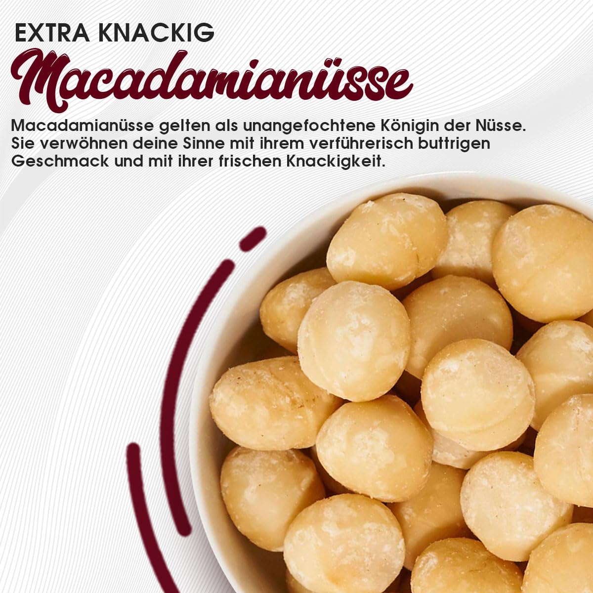 Sultan’s Palace Macadamianüsse Ungesalzen – 1000g– Naturbelassene Rohkostnüsse – Macadamia – Nuss Snack und für Müslis – Macadamia Nüsse – Rohkostqualität (Vegan)