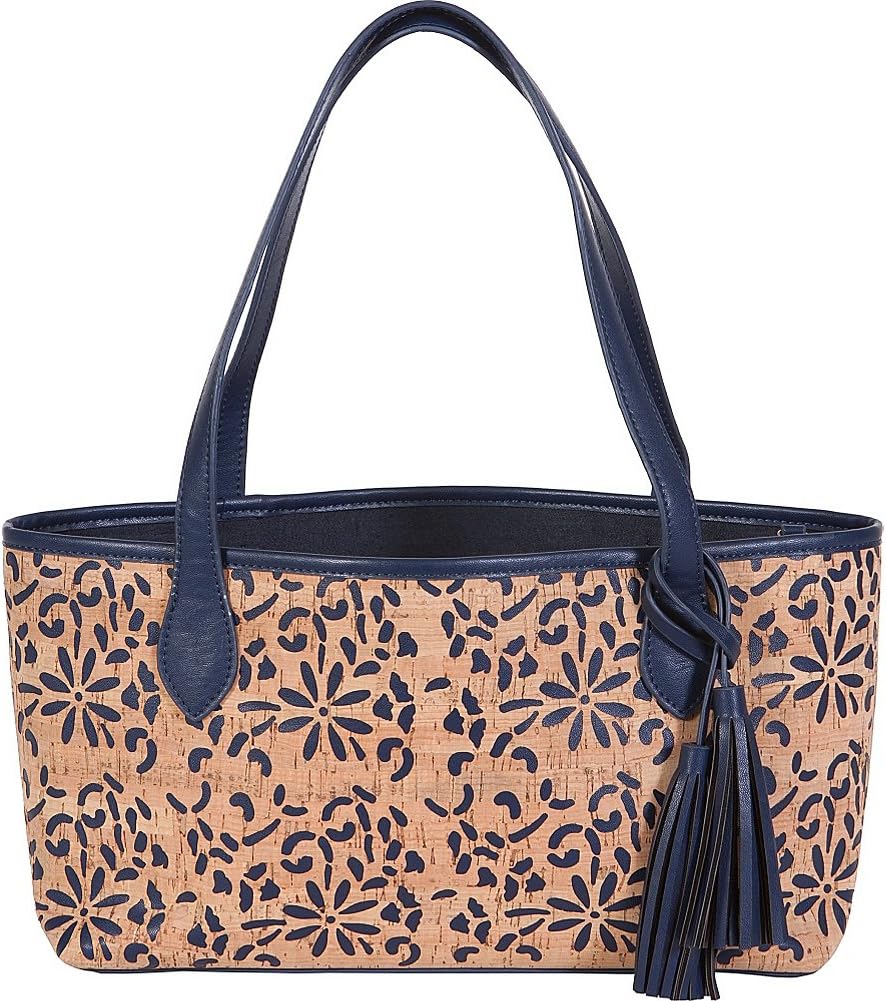 Cork Small Tote - Navy