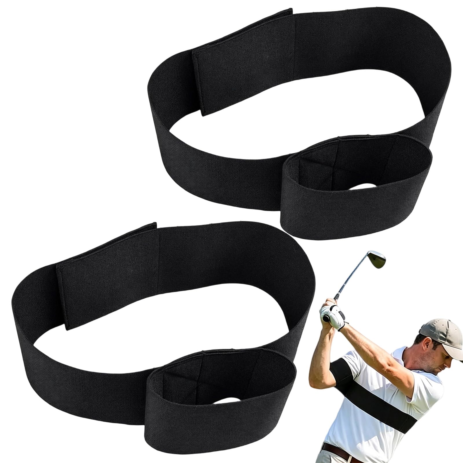 Hounyou 2 Pcs for Men Women Slider Golf Aid, Golf Trainer Aid Swing Aid for Swing Practice, Slider Golf Sync Training Tools for Beginners