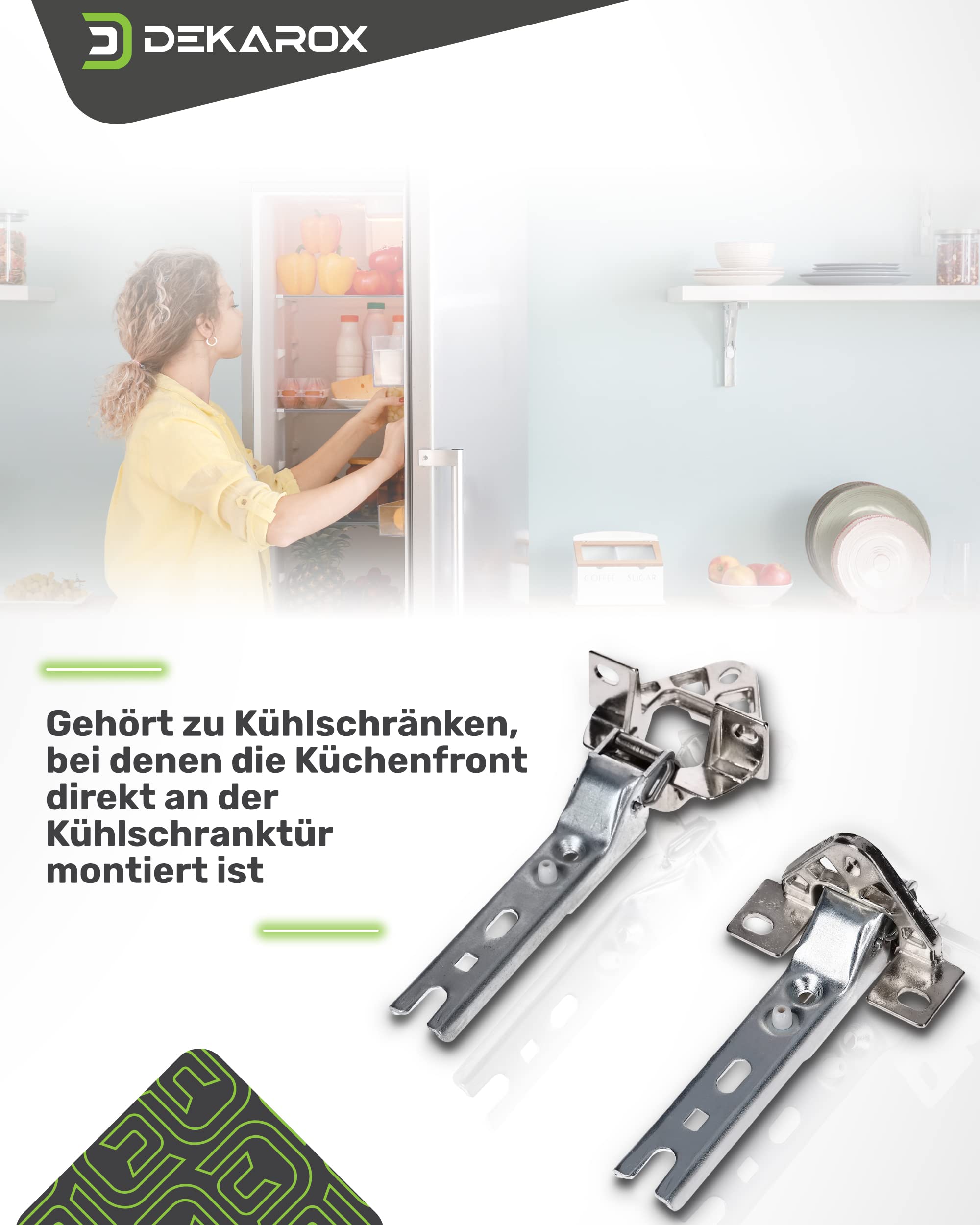 Türscharnier Set kompatibel mit Bosch Siemens 00268698 00268699 ersetzt Scharniere mit Ø 30mm 35mm 42mm, inkl. 4 Unterlegplatten für Kühlschrank