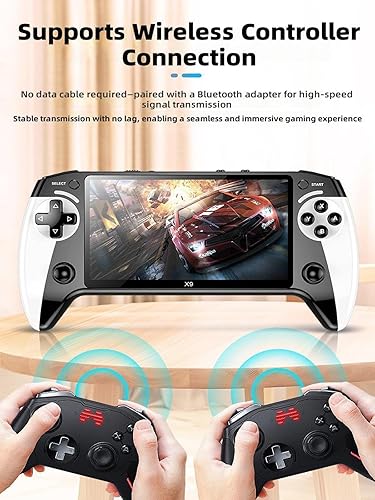 Miniatura 4 de X9 - Consola de juegos de mano retro, consola de juegos portátil de mano, revive juegos clásicos en pantalla IPS HD de 5.5 pulgadas y 64 GB más de