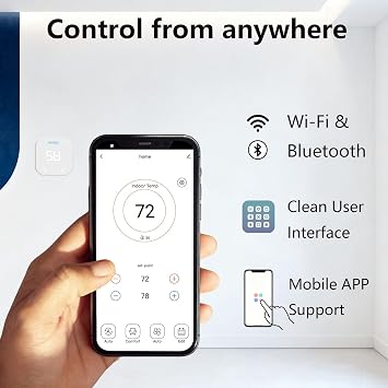 Smart Thermostat for House, Enhanced Programmable WiFi Thermostat, Saving Thermostat-Up to 4 Heat/2 Cool, Easy DIY Install