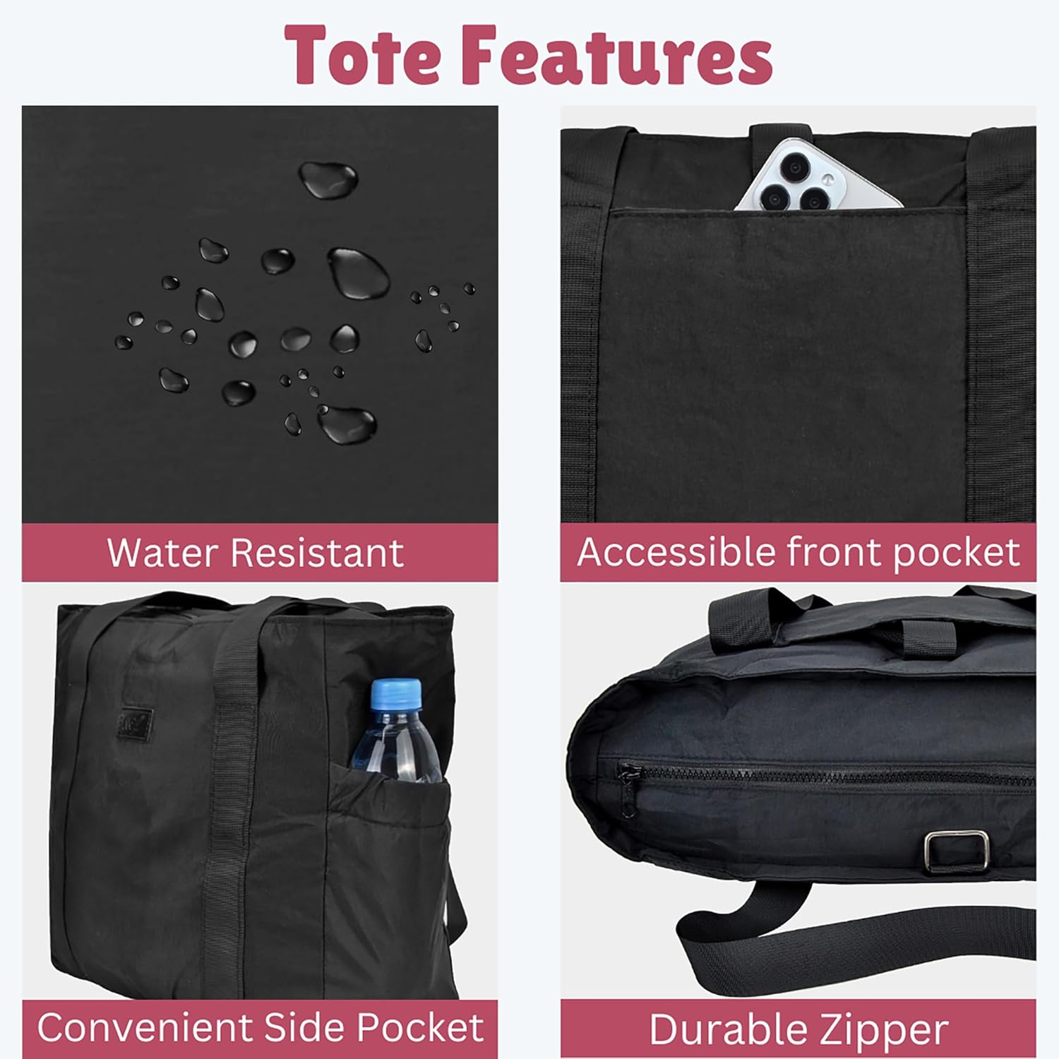 NGIL Yoga Tote Bag, Gym Tote Bag,Work Nurse Tote Bag for Women, Computer Tote for Laptop, Travel Tote Shoulder Bag for Women - Image 6