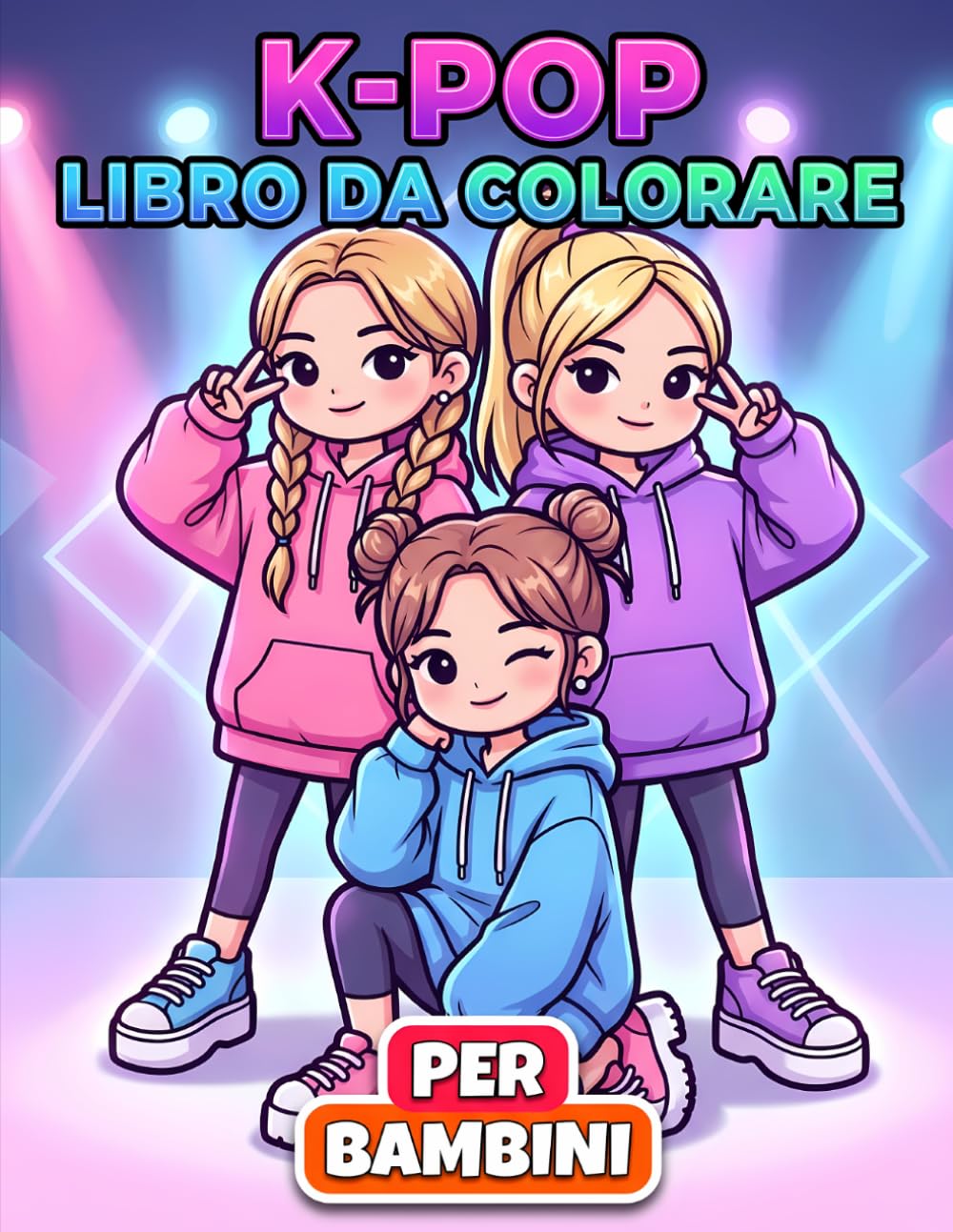 Libro da Colorare KPop: Personaggi Teneri E Stile Musicale Coreano Per Momenti Creativi, Rilassanti E Divertenti