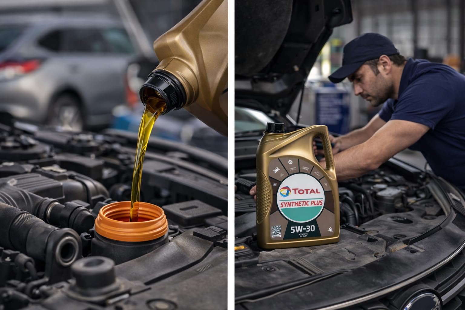 TOTAL Synthetic Plus 5W-30 – Olio Motore Sintetico Premium per Benzina e Diesel – Massima Protezione, Riduzione Usura, Alte Prestazioni – 4L