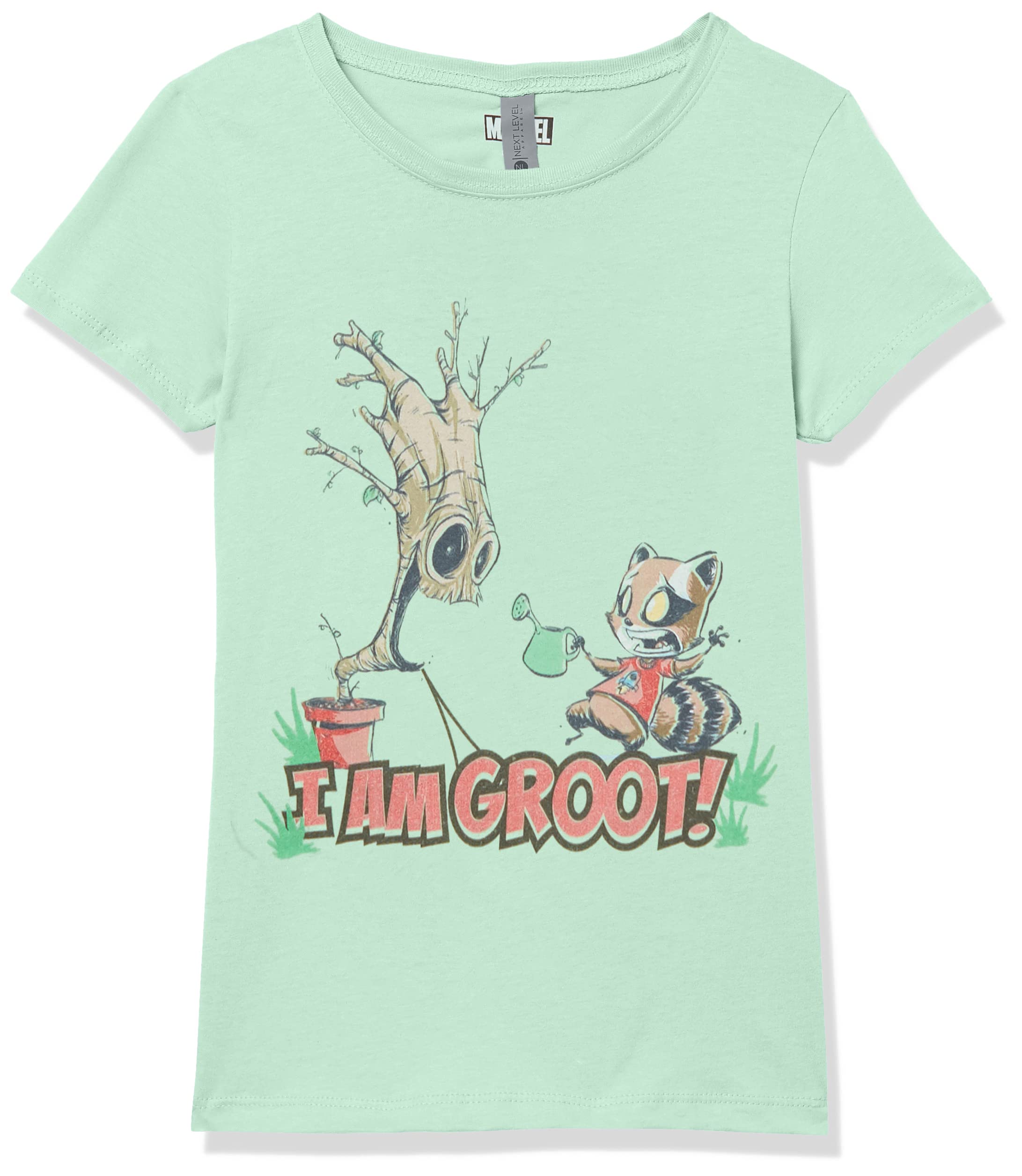 Marvel Little, Big Classic Guardians of The Galaxy Grooted Easter Girls Short Sleeve Tee Shirt