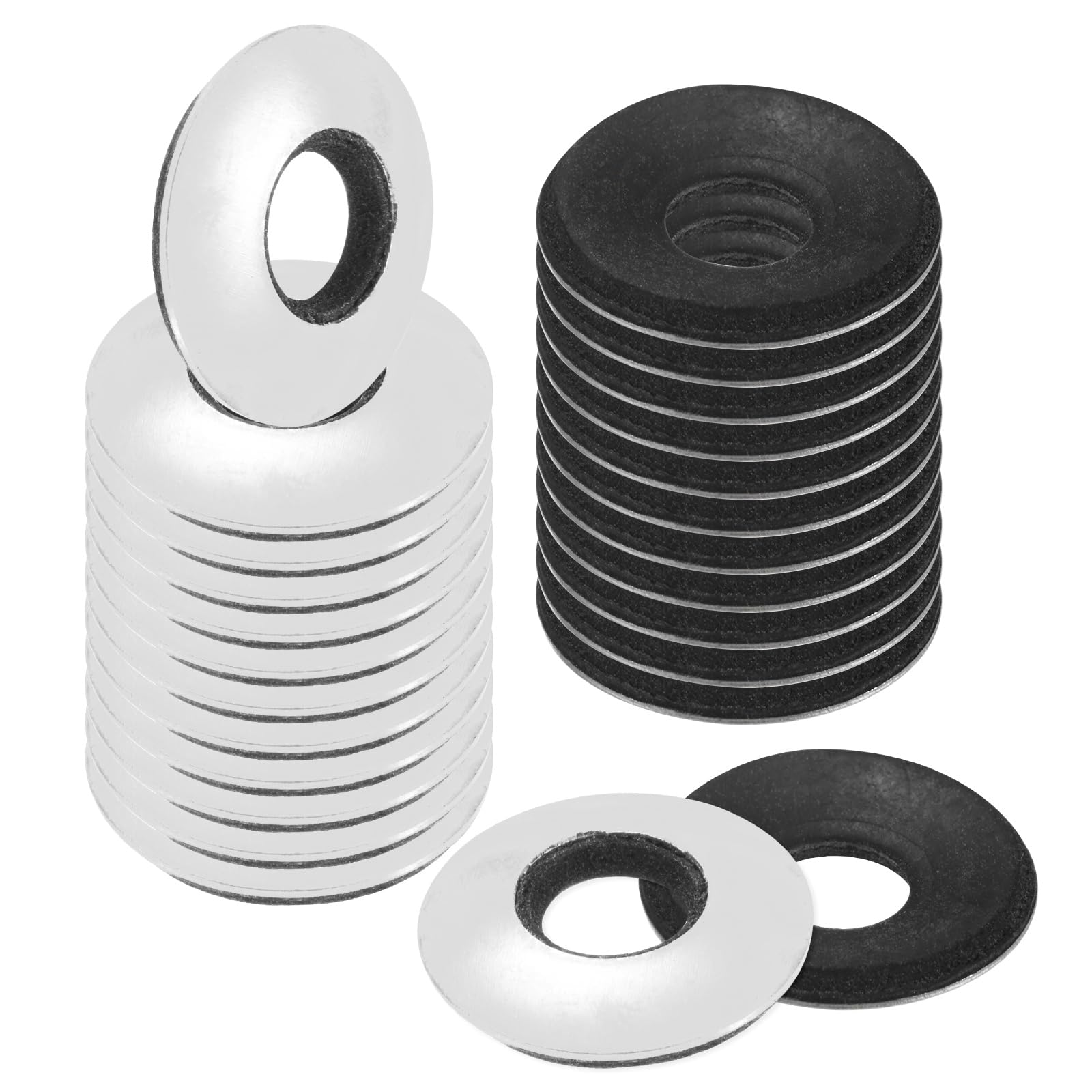 M METERXITY 60-Pack EPDM Bonded Sealing Rubber Washers, 304 Stainless Steel 5/16" x 3/4" OD Neoprene Rubber Washer Gasket for Bolts/Screws/Machinery/Ships/Roof