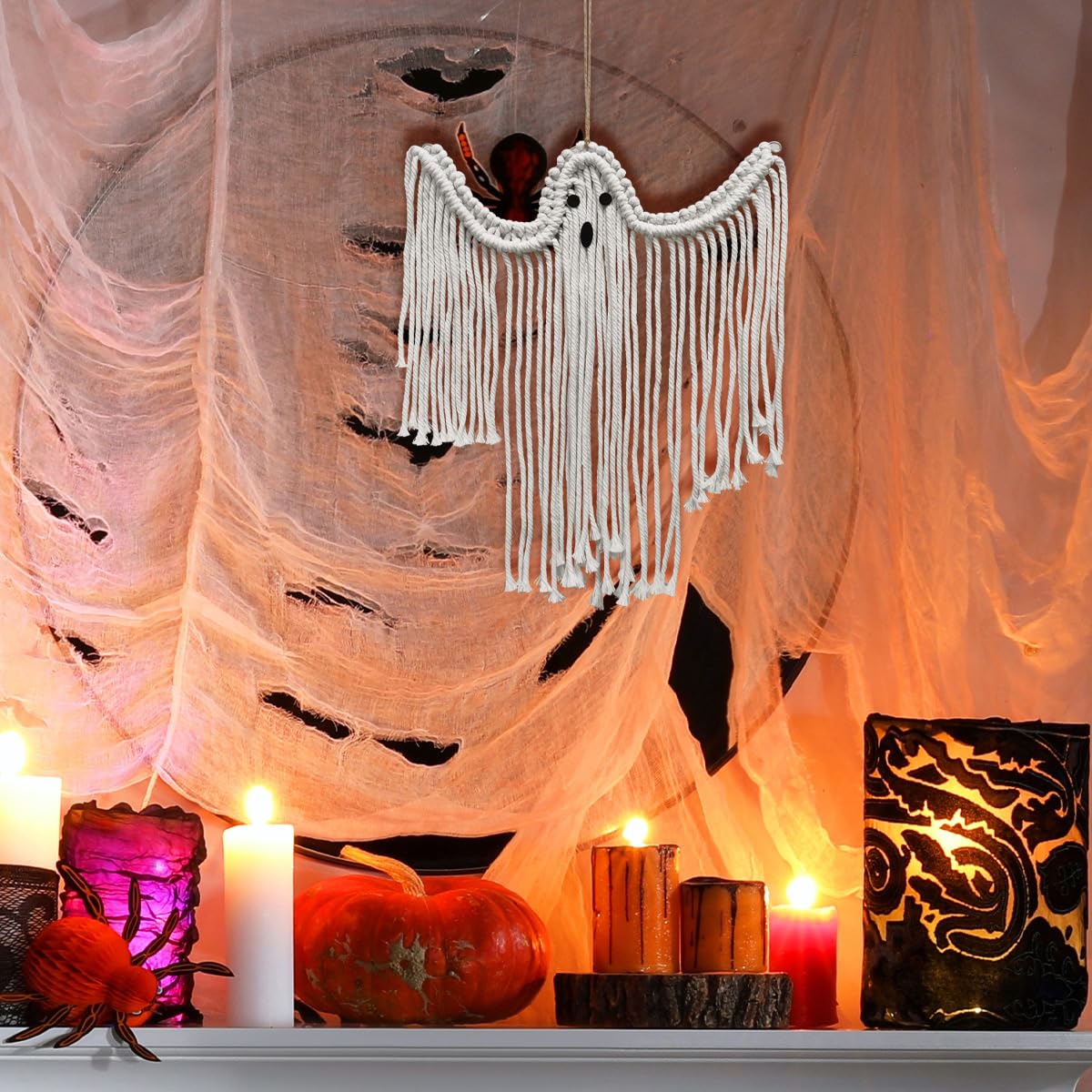 Fantôme d'Halloween à suspendre décoration extérieure jardin et terrasse Runtoo