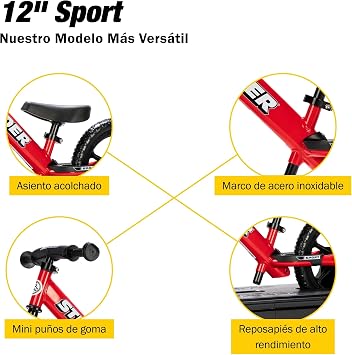 Strider Sport 2-in-1 Rocking Bike - Helps Teach Baby How to Ride a Balance Bicycle - for Kids 6 Months to 4 Years-Easy Assembly, Tool-Free Adjustments