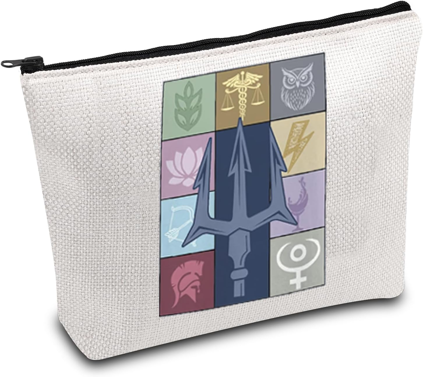 ENSIANTH Camp Half Blood Inspired Cosmetic Bag PJO Movie Fan Gift Greek Mythology Makeup Bag Percy Book Lover Gift (PJO owl MU)