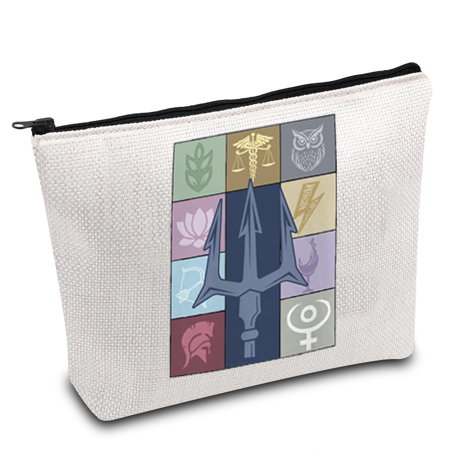 ENSIANTH Camp Half Blood Inspired Cosmetic Bag PJO Movie Fan Gift Greek Mythology Makeup Bag Percy Book Lover Gift (PJO owl MU)