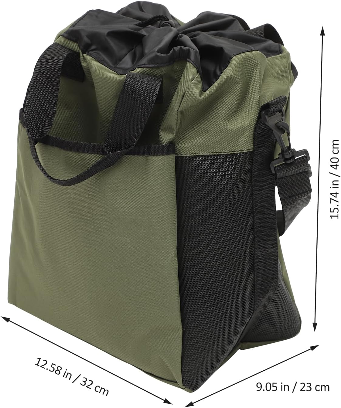 Toddmomy Adjustable Outdoor Fishing Wader Bag Waterproof Boot Storage Container with Ventilated Mesh for Fishing Boots and Waders 15.74X12.59X9.05In