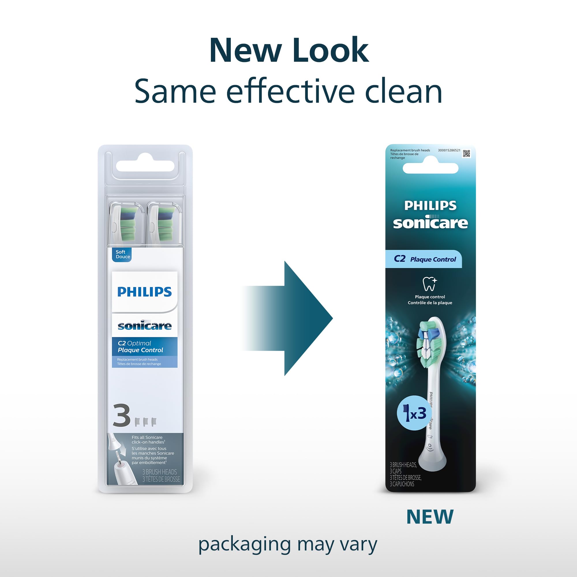 SONICARE Optimal Plaque Control Replacement Brush Heads 3-Pack
