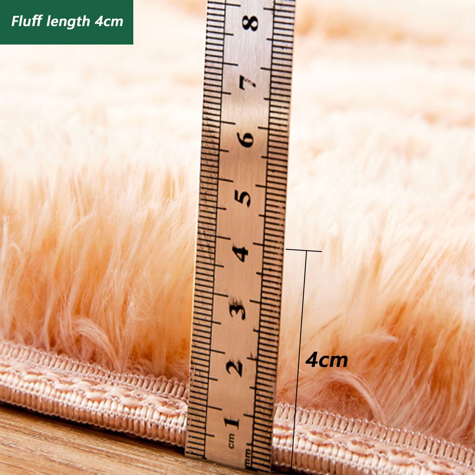Hochflor Teppich Wohnzimmer 320 x 360 cm Shaggy Deko Langlebig Extra Weich Hochflor Flauschig Teppich Fußbodenheizung Geeignet, Khaki