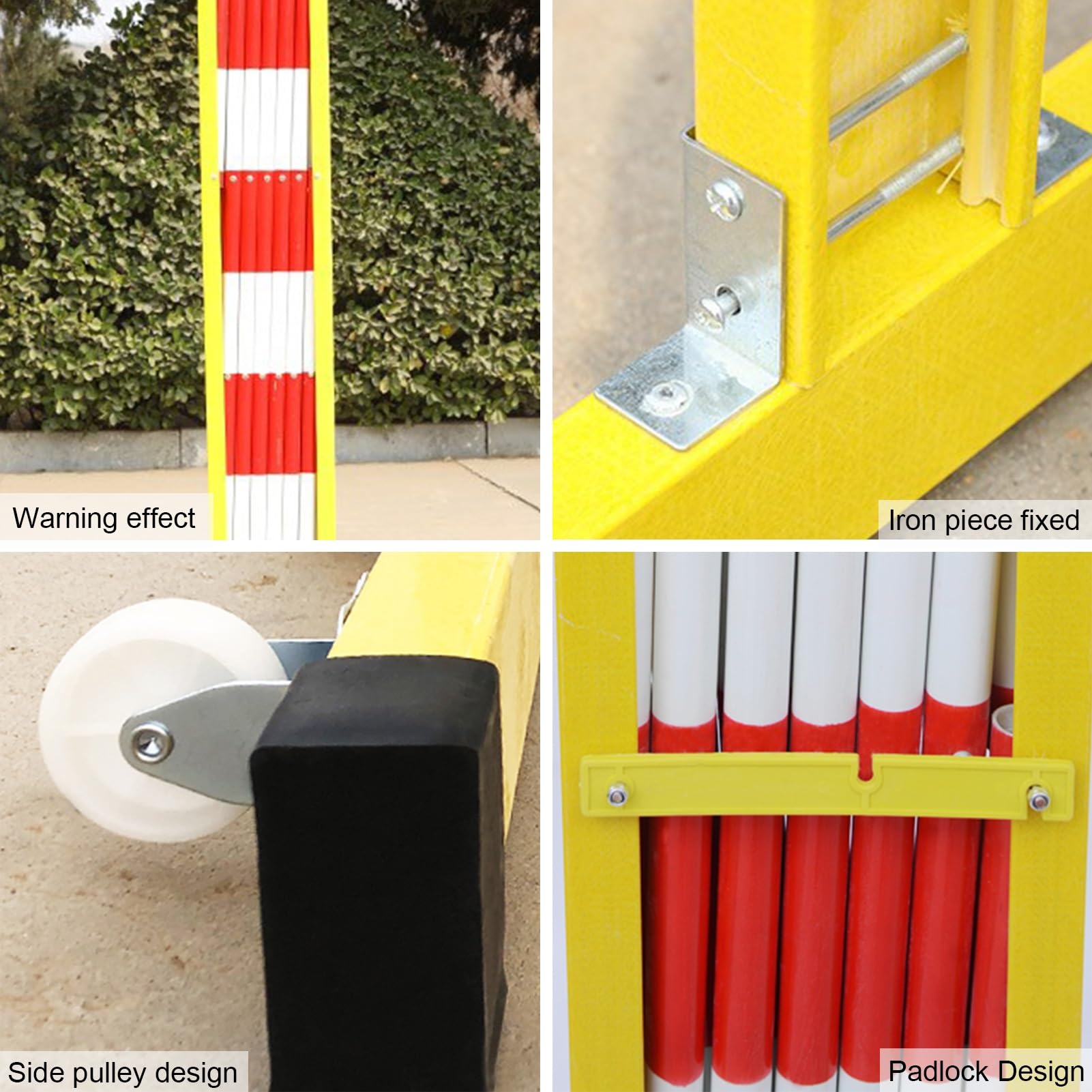 Barrière de sécurité rétractable et Portable - Clôture routière Pliable sur Roues pour Une sécurité et Une Protection accrues des chemins, écoles, fermes et événements