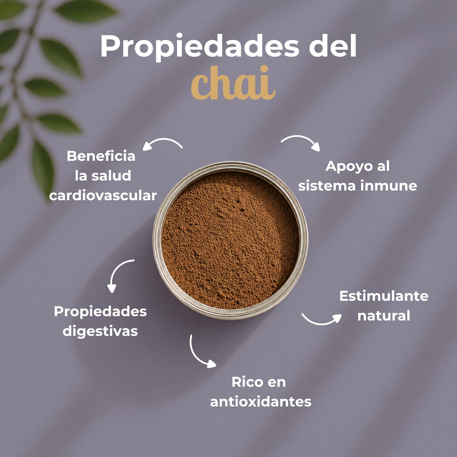 FUSIONATE Chai Latte 80% Té Negro India | Sin Azúcar | Masala Instantáneo en Polvo | Jengibre, Canela y Pimienta | Sin Aditivos | 100g
