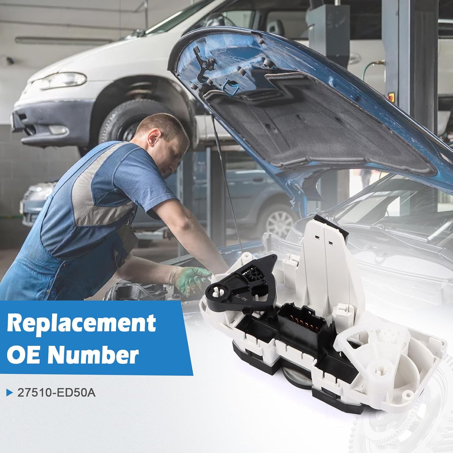 Direct Fit A/C Heater Control Panel for Nissan Versa/Tiida 2004-2011 - OE 27510-ED50A - Black ABS HVAC Switch Button, Compatible with Versa C11 & Tiida C11/SC11 Models