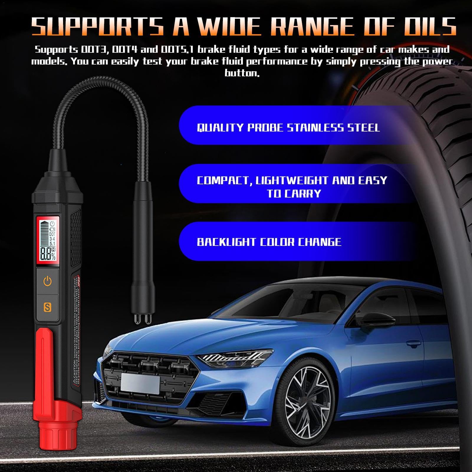 Rilevatore liquido freni per auto | Misuratore punto ebollizione | Analizzatore umidità olio