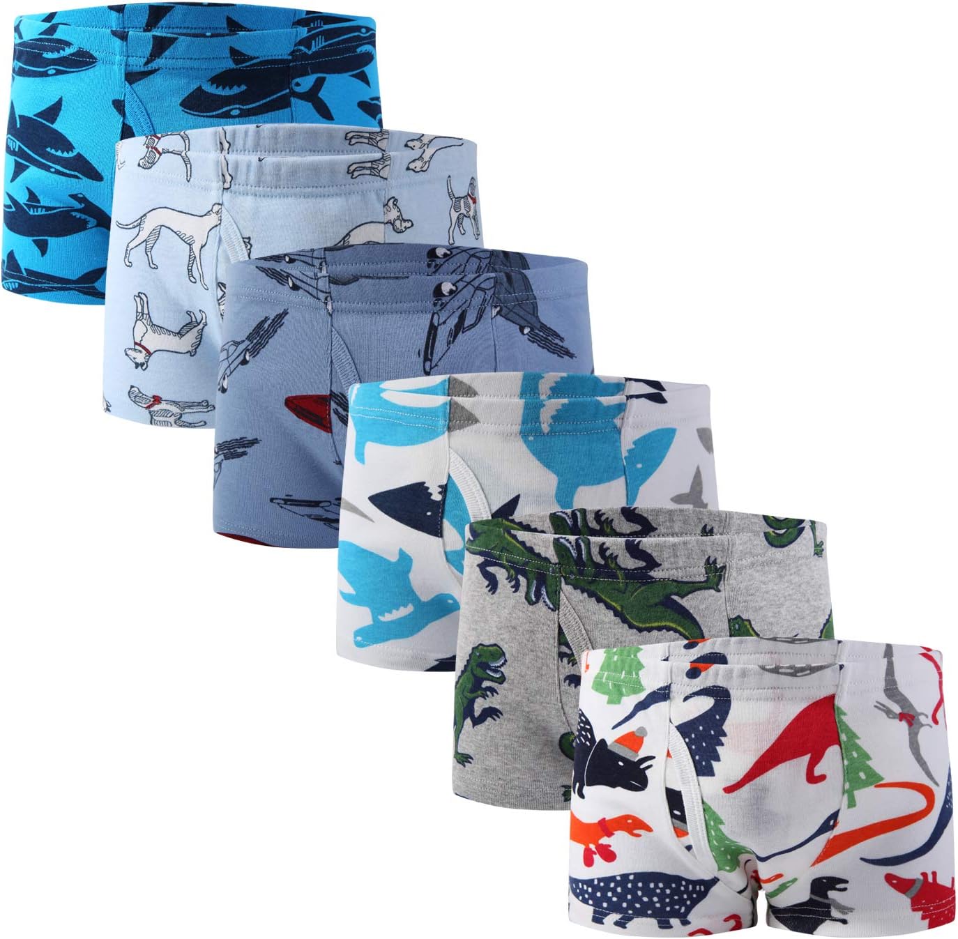 TaxzodeBoys Boxer Briefs Shorts Cotton Baby Toddler Underwear for Kids Boy 6/8 Pack