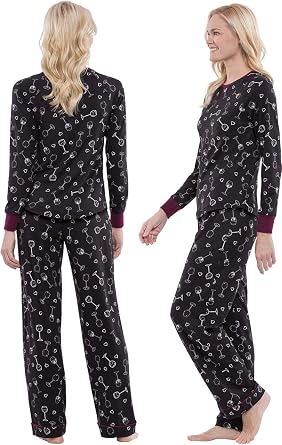 PajamaGram Womens Pajama Set - Women PJs, Ultra Soft, Printed
