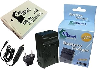 Canon NB-5L Digital Camera Battery and Charger Replacement with Car Plug and EU Adapter (1200mAh, 3.7V, Lithium-Ion) - Compatible with Canon PowerShot SD790 IS, S110, S100, SX230 HS, SX210 IS SD790 IS