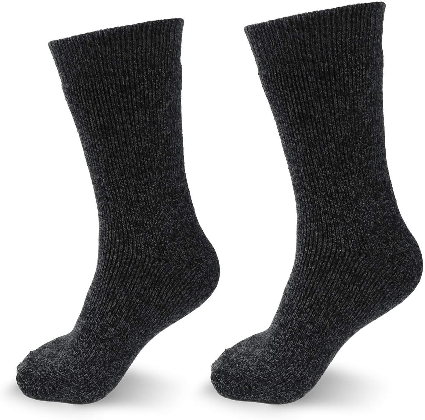OZERO 2 Pair Winter Thermal Thick Socks Warm Wool Boot Sock White/Gray/Black
