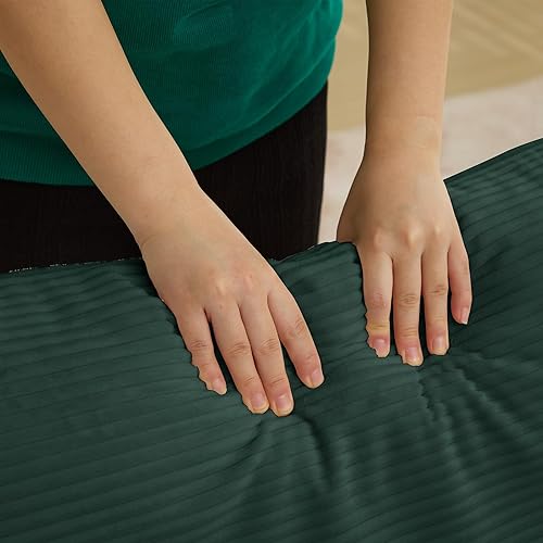 Miniatura 8 de PUREMIND Sofá convertible de 86 pulgadas de ancho con 2 otomanas, cómodo diván grande de pana con banco tapizado, sofá modular combinado con asiento