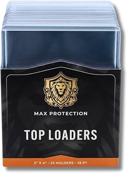 Max Protection 55pt Top Loaders for Cards - 500 Count - Premium 3x4 Inch Trading Card Toploaders - Protect Your Baseball and Sports Cards with These Crystal Clear Hard Plastic Sleeves Protectors