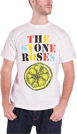 Stone Roses Logo Lemon Multicolour New official Mens T Shirt : Amazon ...
