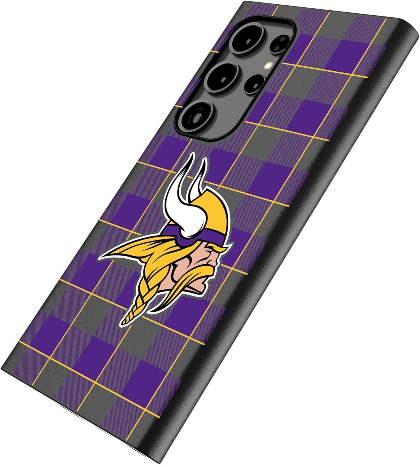 Keyscaper Minnesota Vikings Plaid Galaxy Magnetic Bump Case