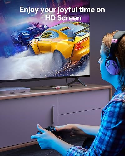 Miniatura 7 de ABLEWE RCA a HDMI, Convertidor AV a HDMI, Adaptador convertidor de audio y video 1080P Mini RCA Compuesto CVBS Compatible con PALNTSC para TVPC PS3