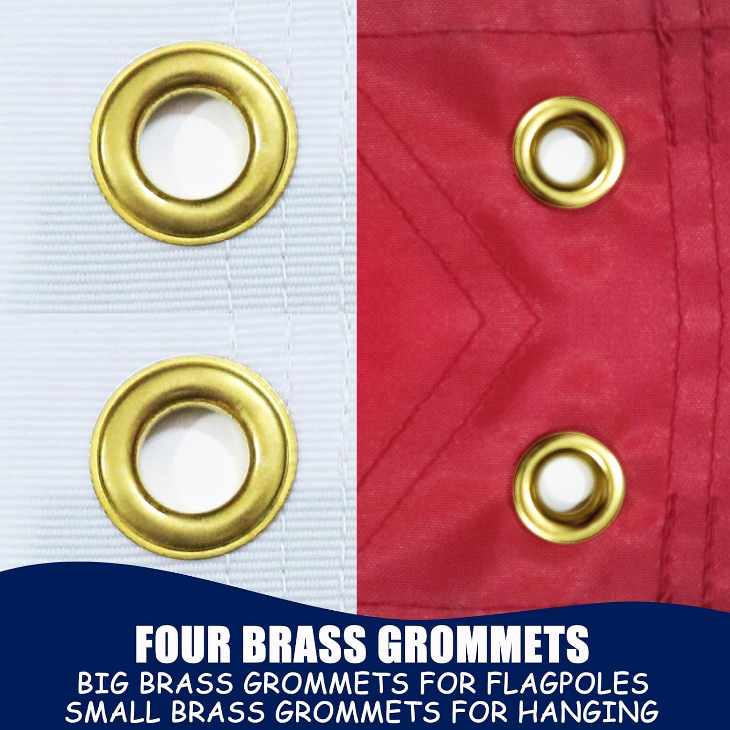 American USA Flag 4x6 Ft, 4 Brass Grommets Multipurpose USA Flags - Embroidered Stars, Sewn Stripes, Heavy Duty Durable Outdoor US Flag - Hanging American Flag for Room/Indoor/Wall American Flag