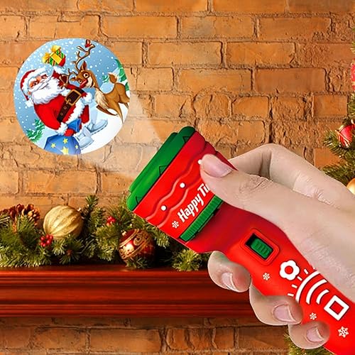Miniatura 3 de Proyector de Navidad, proyector de linterna para niños, regalos de Navidad para niños, proyector de diapositivas de 24 patrones de Navidad,