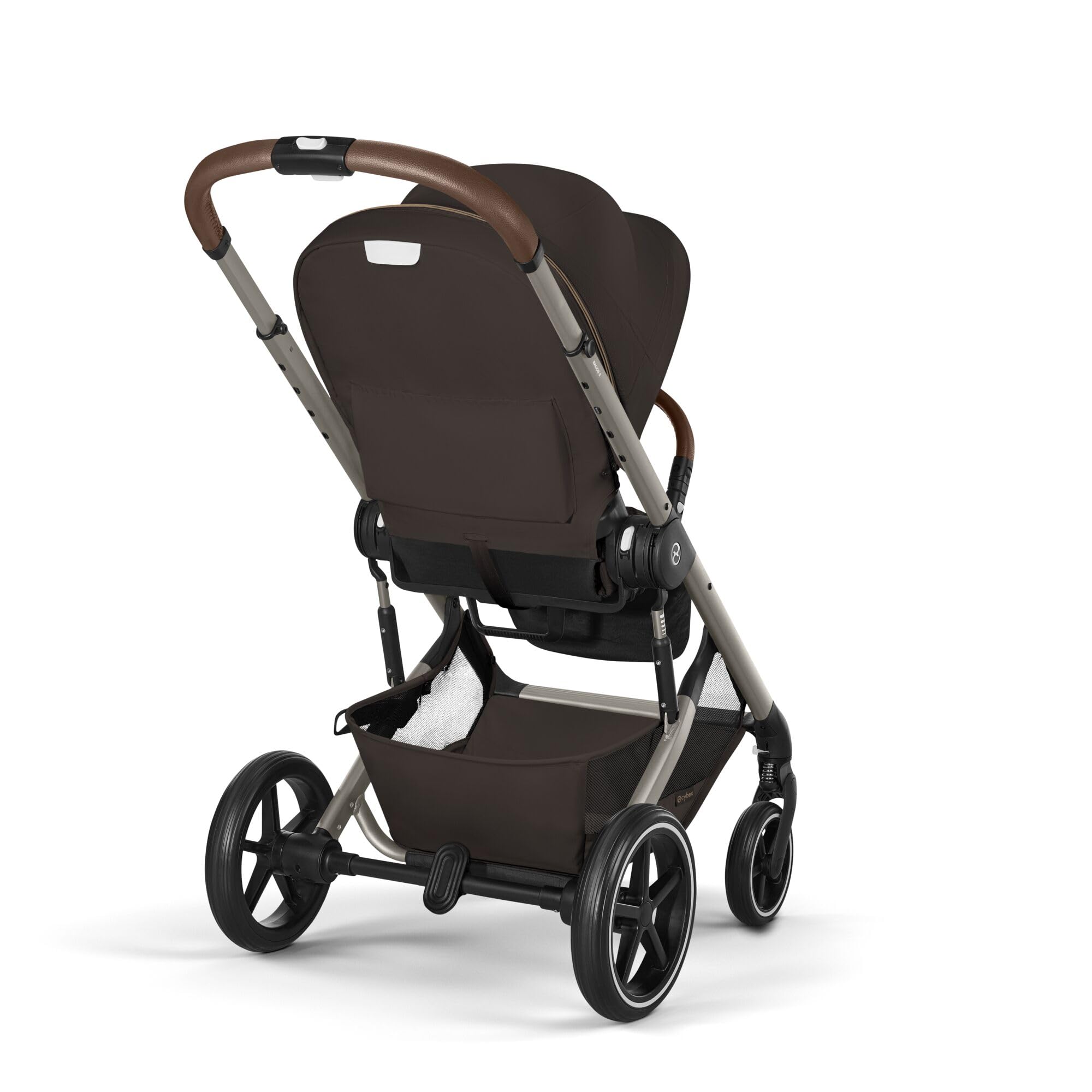 CYBEX Gold Poussette BALIOS S LUX, Chocolate Brown | De la naissance à 4 ans, jusqu'à 22 kg max, système de voyage, position allongée ergonomique, roues tout-terrain