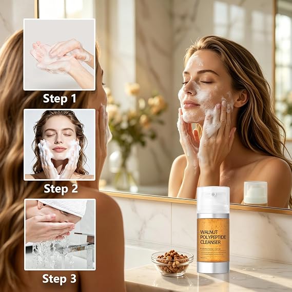 Face Wash,2-in-1 Cleansing and Nourishing Daily Face Cleanser,Gentle Foaming Facewash for All Skin Types,Deeply Removes Oil Cleanser,200g