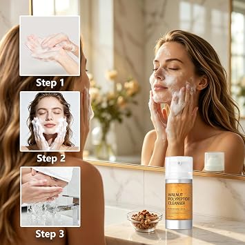 Face Wash,2-in-1 Cleansing and Nourishing Daily Face Cleanser,Gentle Foaming Facewash for All Skin Types,Deeply Removes Oil Cleanser,200g