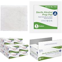 Dynarex 1113-CS Latex Free Sterile Alcohol Preparation Pad, 4.2 Pound Pack of 2000