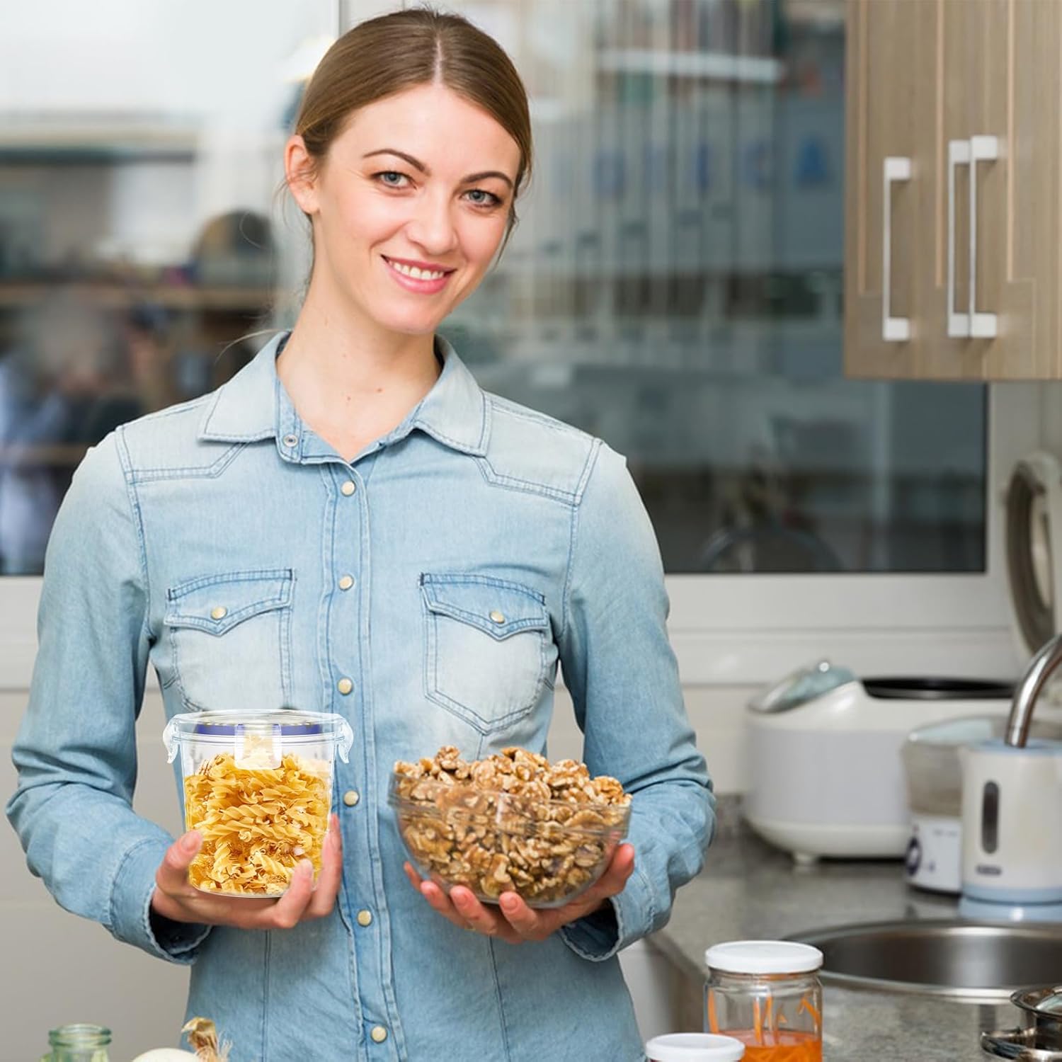 Szsrcywd 4 Pcs Overnight Oats Containers with Lids,16 oz Plastic Oatmeal Prep Container Jars,Reusable Cereal Yogurt Fruit Storage Cups for Breakfast Lunch Picnics - Image 7