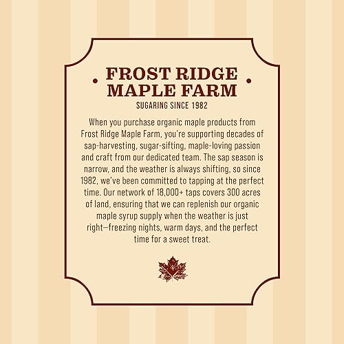 Miniatura 6 de Frost Ridge Maple Farm Azúcar de arce orgánico granulado en polvo, grado A, 8 onzas.
