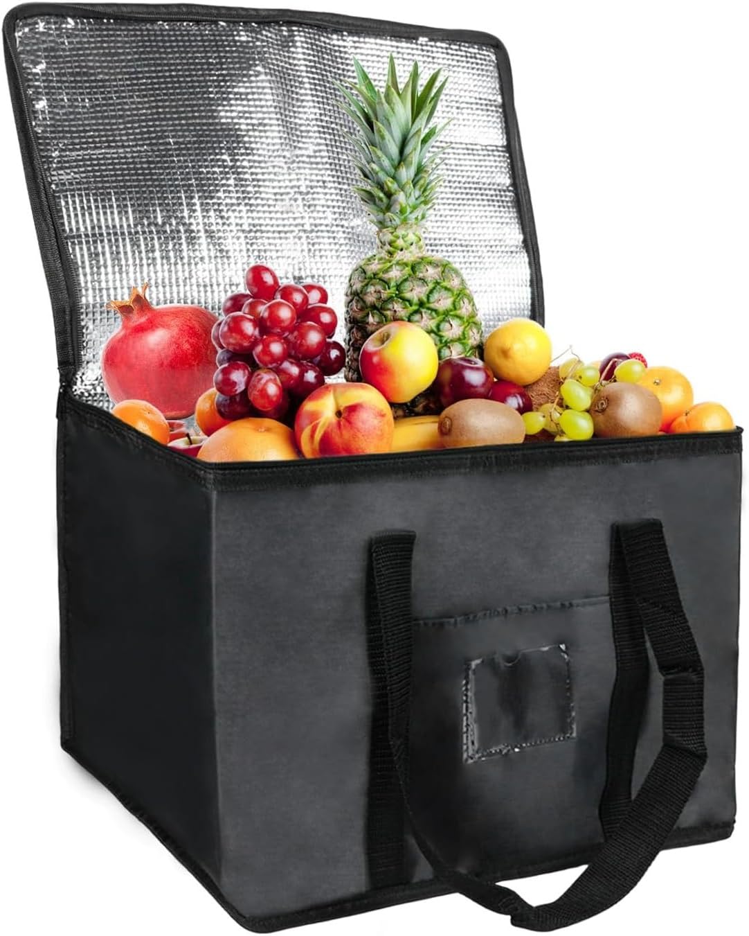 BREEZENEST 40L Large Family Cool Bag Freezer Shopping Bags for Camping, BBQ & Outdoor Travel Insulated Cooler Bag with Metal Zipper for Hot Cold Food Delivery & Picnic (1)
