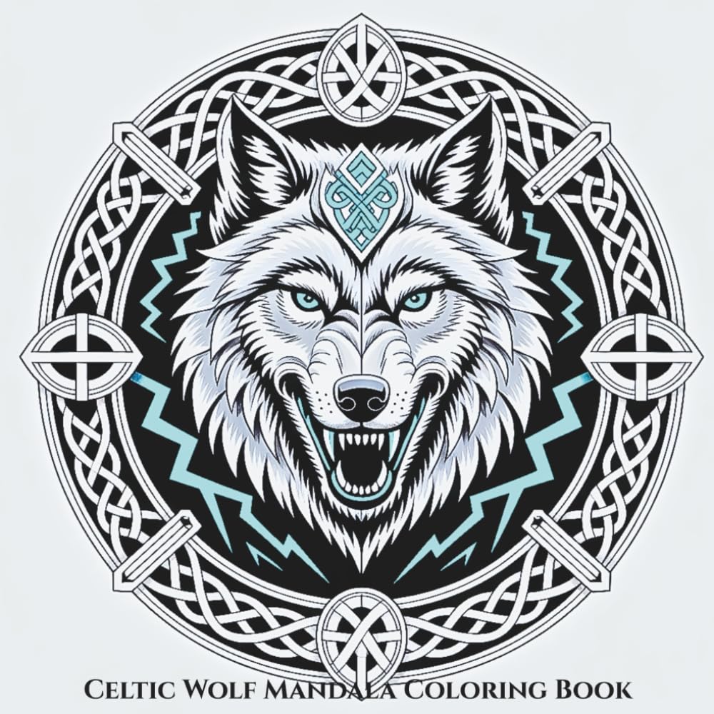 Celtic Wolf Mandala Coloring Book: Mystical Animal Art for Relaxation