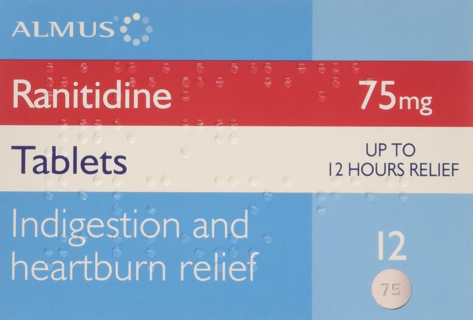 Almus Ranitidine Tablets - Pack of 12 Tablets